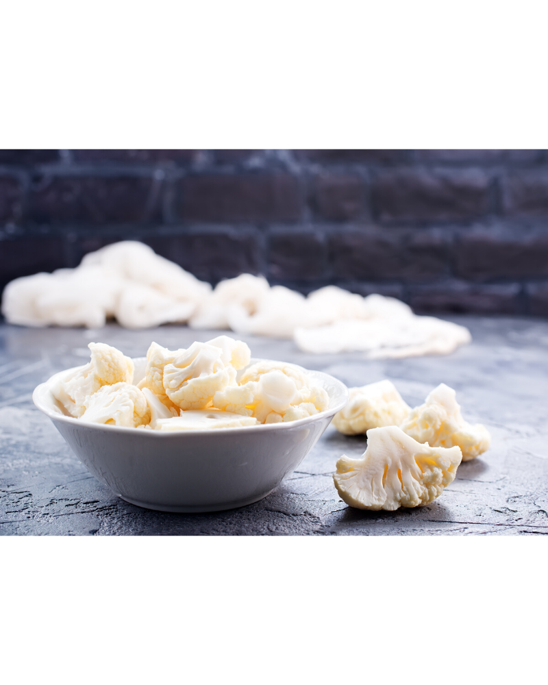 steamed cauliflower