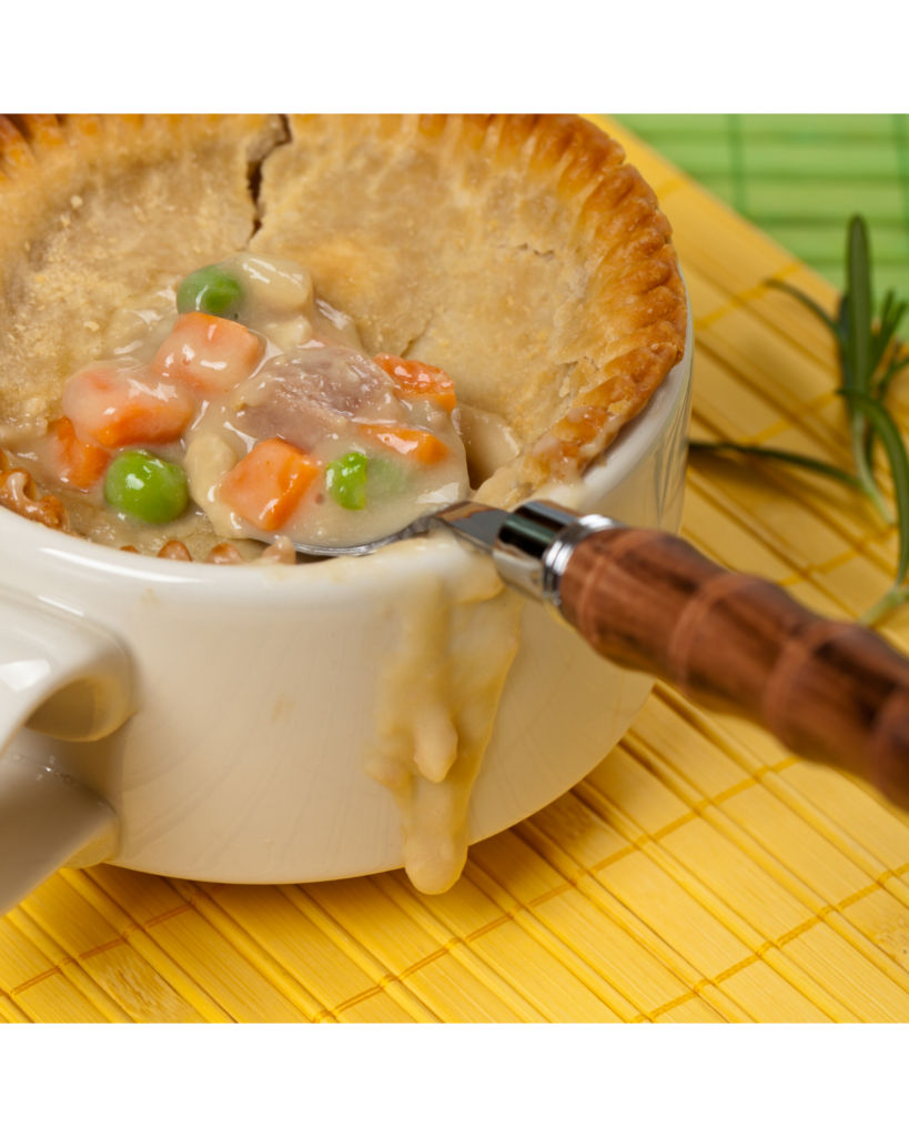 Chicken Pot Pie in a Mug - Microwave Oven Recipes