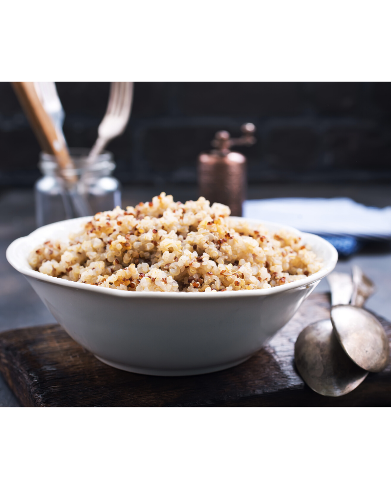 cooked quinoa in a bowl