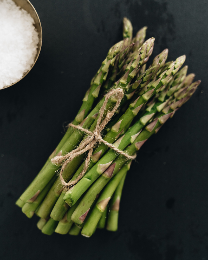 raw bundle of asparagus