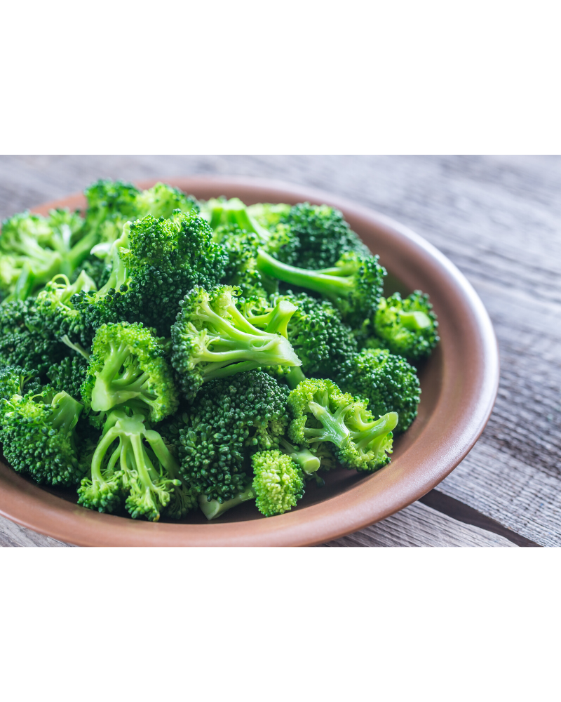 steamed broccoli in a bowl